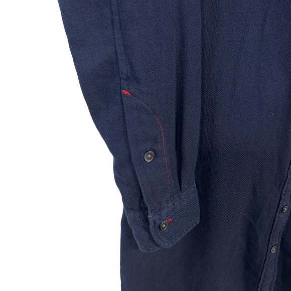UNIQLO Ines de la‎ Fressange Navy Shirt Dress 100% Cotton Parisian Minimalist S - Picture 3 of 7